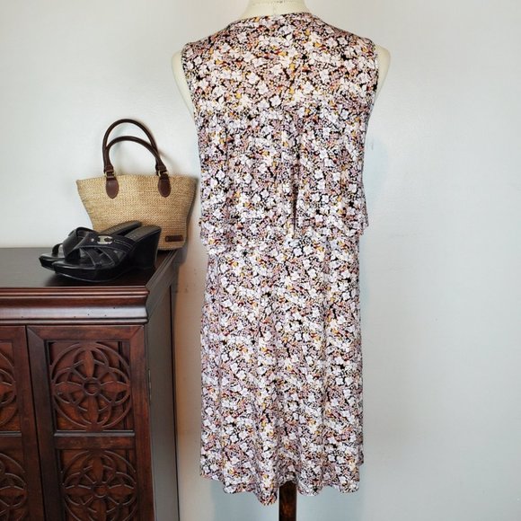 a.n.a. Soft Floral Comfortable Pullover Sleeveless Shift Dress Size S - Picture 4 of 8